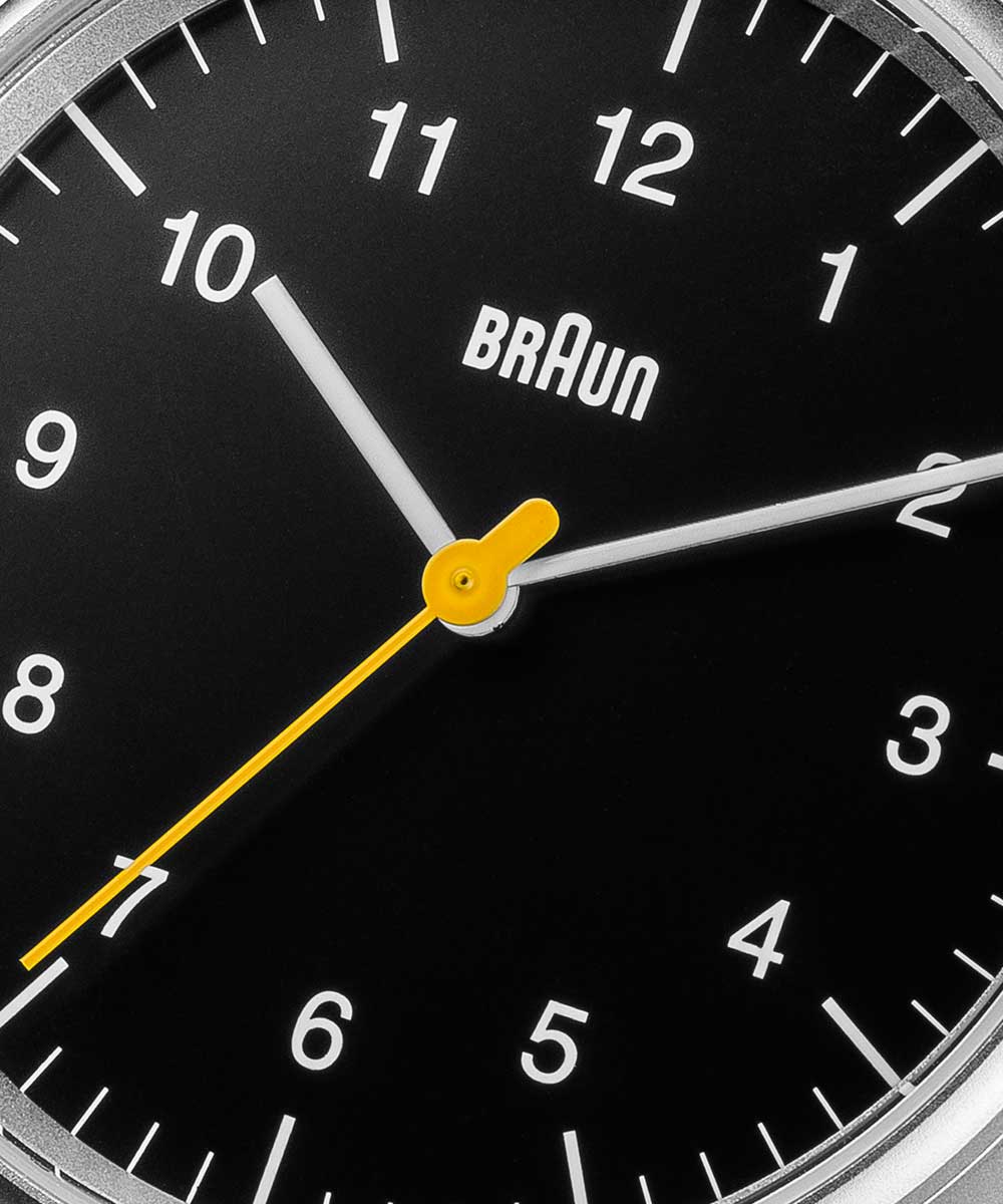 BRAUN(ブラウン)腕時計 BN0021BKSLMHG シルバーメッシュ黒文字盤