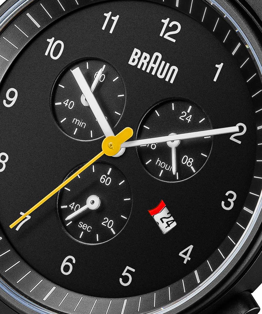 BRAUN WATCH CHRONOGRAPH BLACK LEATHER BN0035BKBKG（ブラウン腕時計 クロノグラフ ブラックレザーベルト）