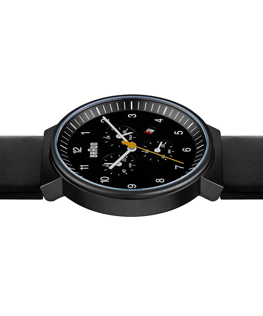 BRAUN WATCH CHRONOGRAPH BLACK LEATHER BN0035BKBKG（ブラウン腕時計 クロノグラフ ブラックレザーベルト）