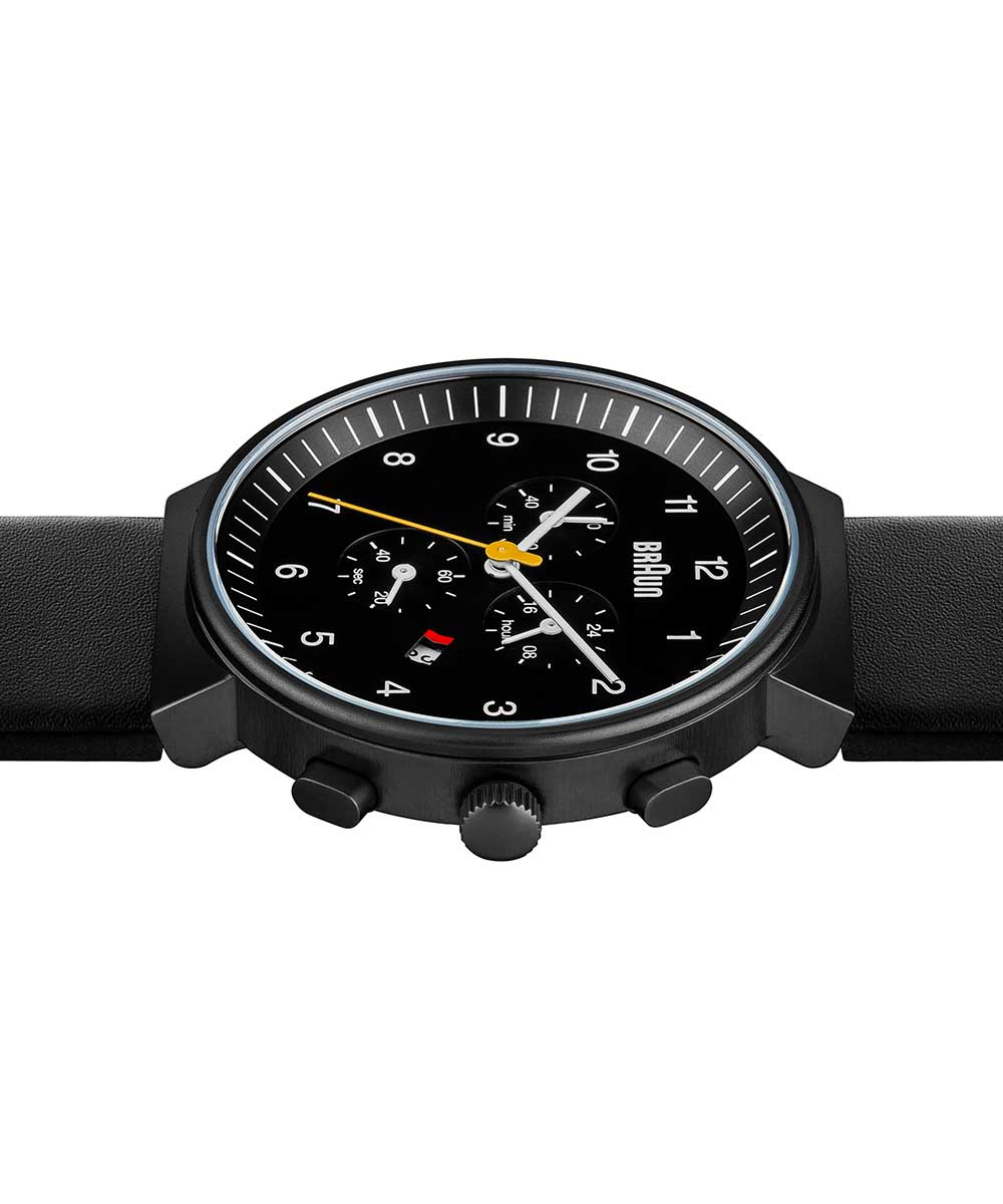 BRAUN WATCH CHRONOGRAPH BLACK LEATHER BN0035BKBKG（ブラウン腕時計 クロノグラフ ブラックレザーベルト）